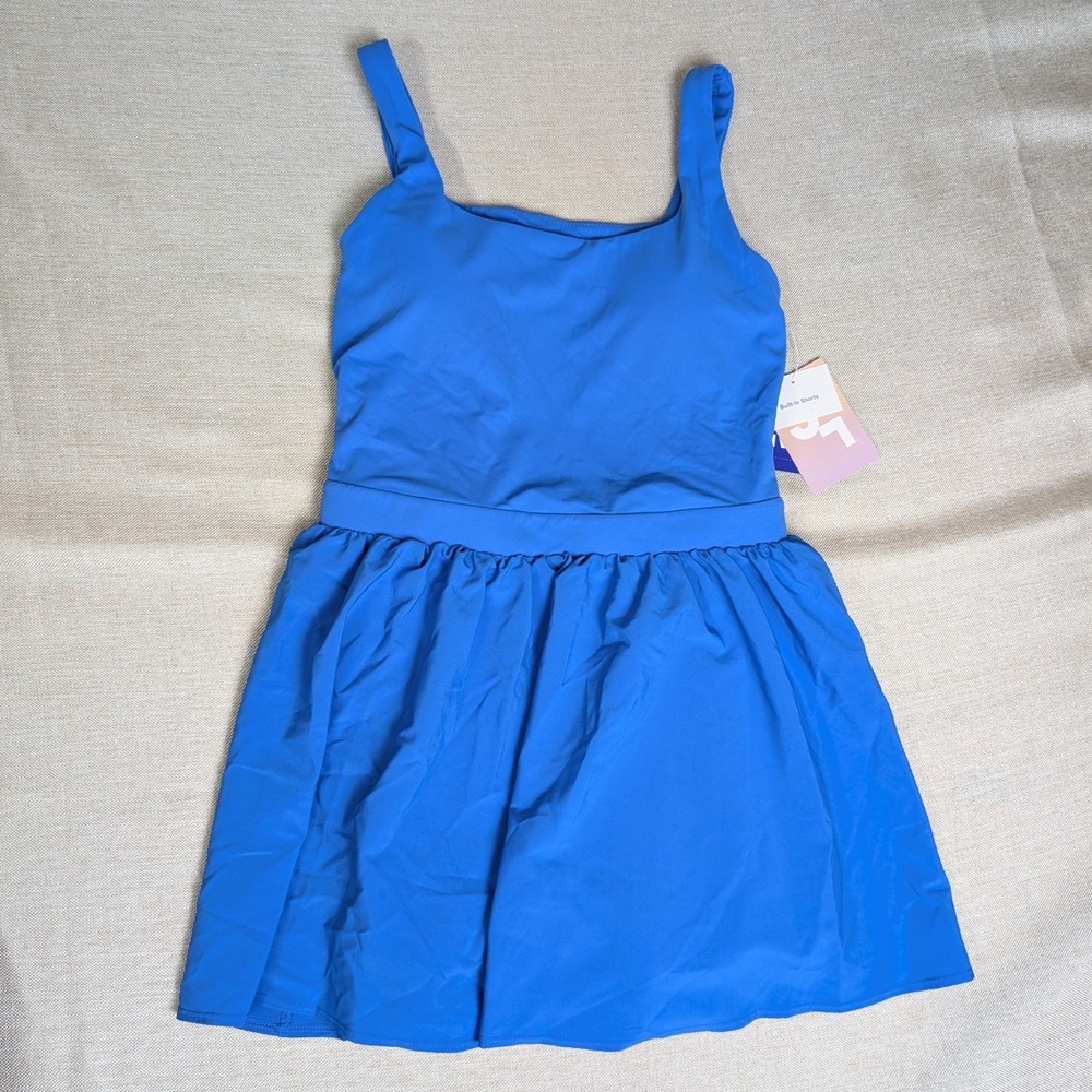 JoyLab Active Dress Womens Small Blue NWT Moisture Wicking Cutout Shorts Pocket